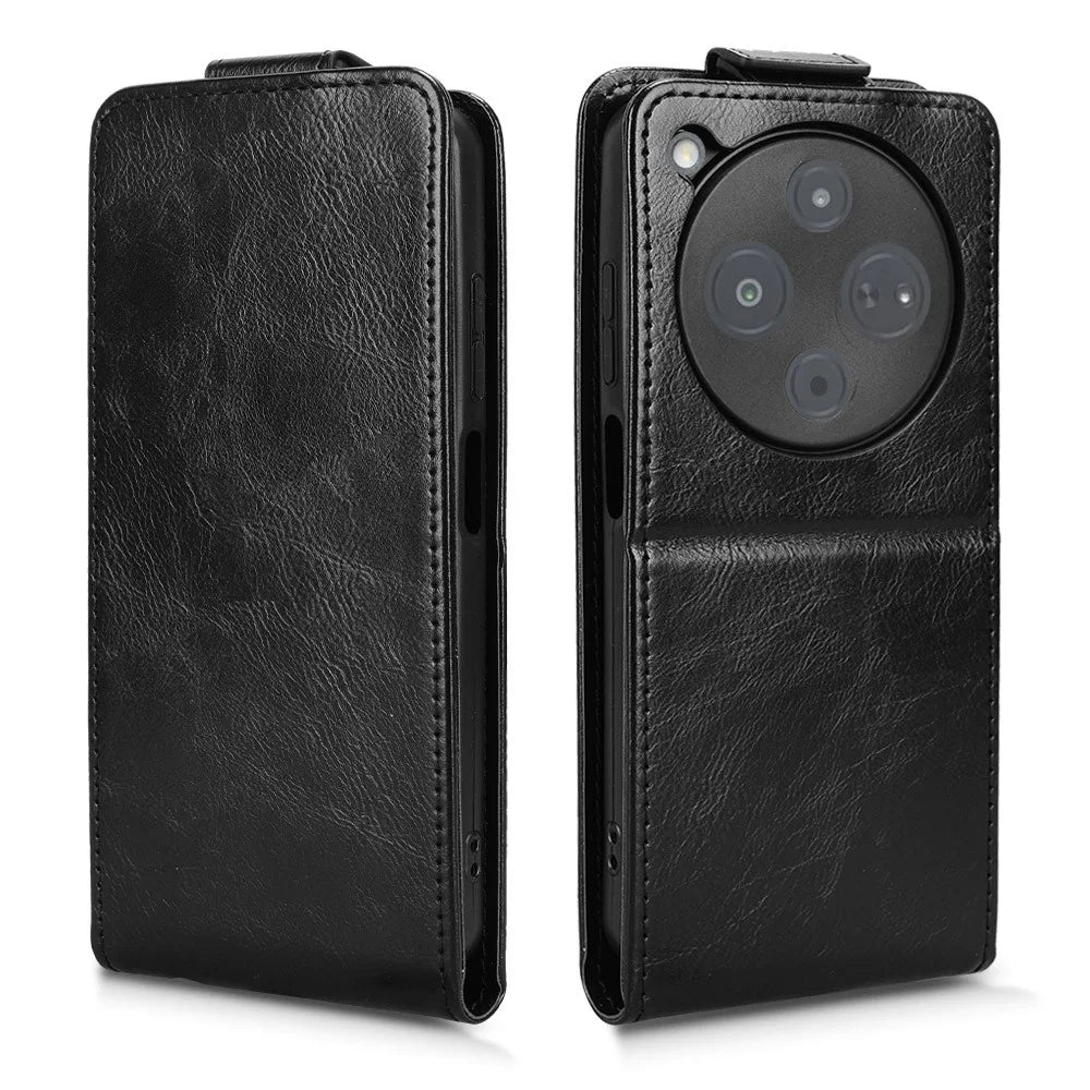 For ZTE Nubia P9 Pro 5G / Optus X Pro 2 5G Stand Case Magnetic Clasp Vertical Flip Leather Phone Cover with Card Holder - Black - 5