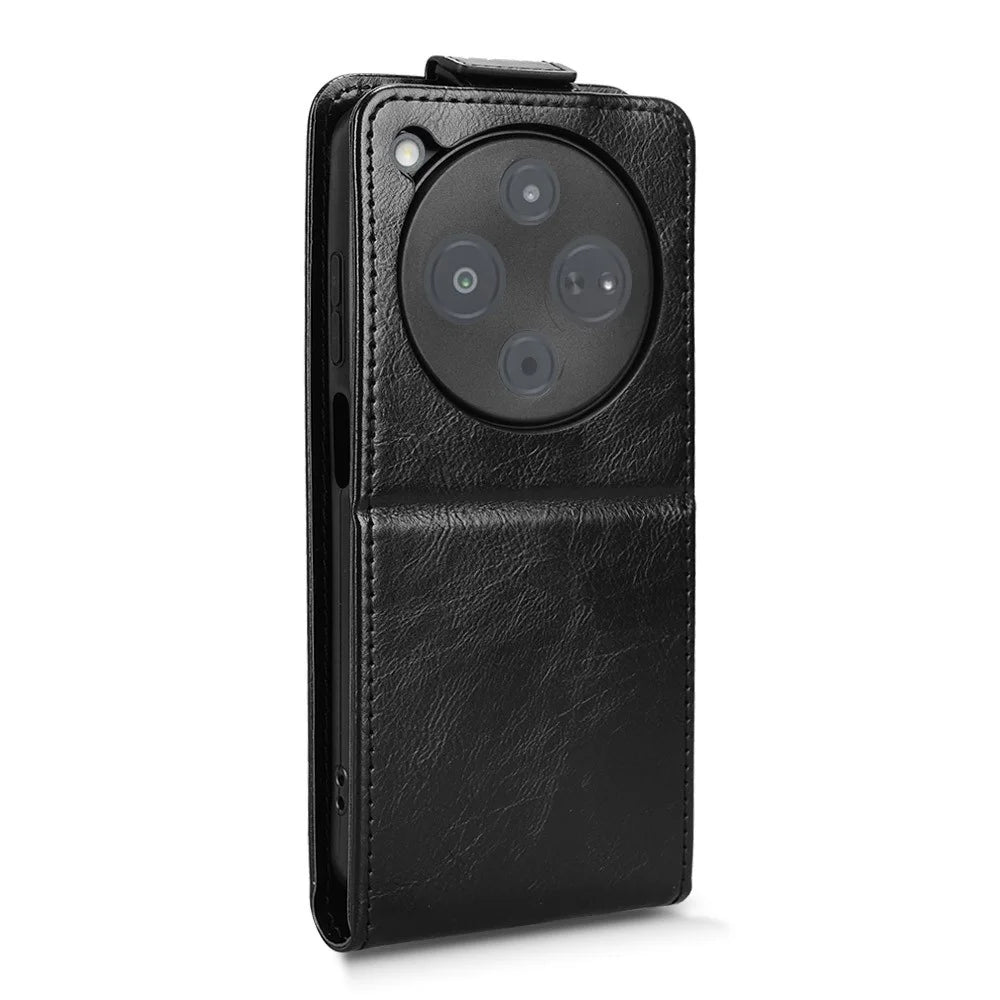 For ZTE Nubia P9 Pro 5G / Optus X Pro 2 5G Stand Case Magnetic Clasp Vertical Flip Leather Phone Cover with Card Holder - Black - 7