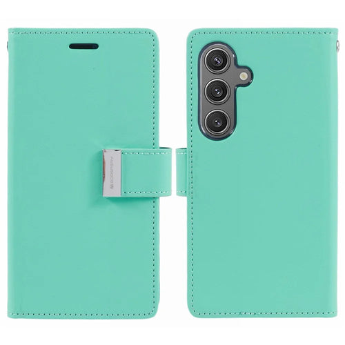 MERCURY GOOSPERY For Samsung Galaxy S26+ Wallet Case Protective Leather Folio Phone Cover - Green - 1