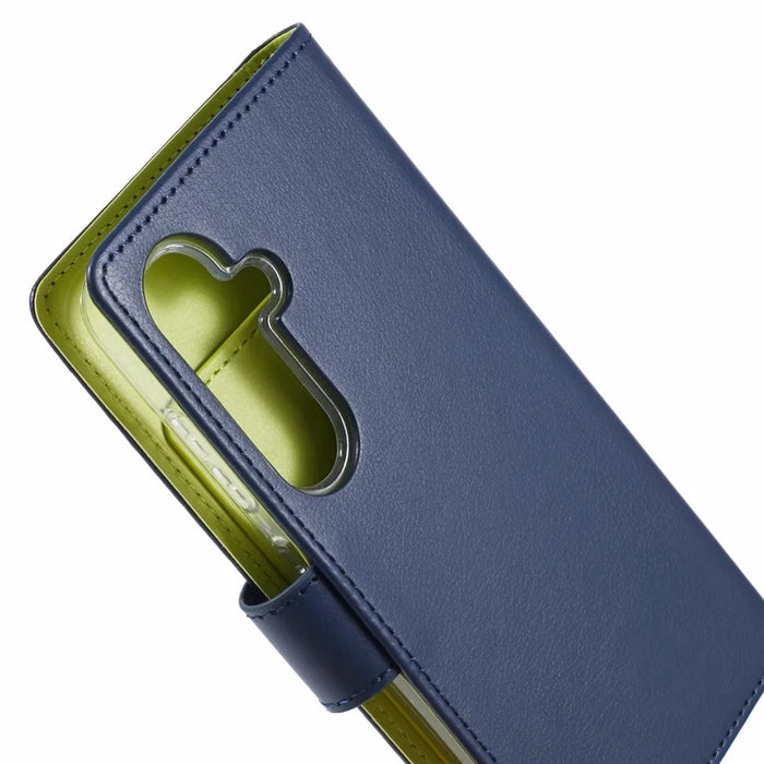 MERCURY GOOSPERY For Samsung Galaxy S26 Wallet Case Protective Leather Folio Phone Cover - Dark Blue - 5