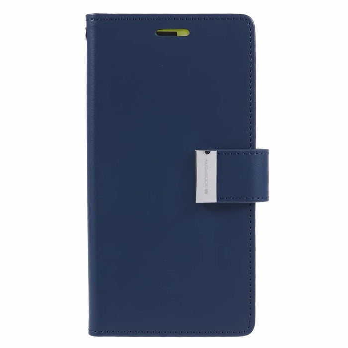 MERCURY GOOSPERY For Samsung Galaxy S26 Wallet Case Protective Leather Folio Phone Cover - Dark Blue - 6