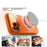 For iPhone 18 Pro Max / 17 Pro Max / 16 Pro Max Magnetic Case PC + Liquid Silicone Phone Cover with Lens Cover Kickstand - Red - 2