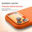 Magnetic Case for iPhone 18 Pro / 17 Pro  /  16 Pro Liquid Silicone Mobile Cover with Lens Protector Kickstand Compatible with MagSafe - Orange - 4