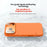 Magnetic Case for iPhone 18 Pro / 17 Pro  /  16 Pro Liquid Silicone Mobile Cover with Lens Protector Kickstand Compatible with MagSafe - Orange - 5