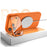 Magnetic Case for iPhone 18 Pro / 17 Pro  /  16 Pro Liquid Silicone Mobile Cover with Lens Protector Kickstand Compatible with MagSafe - Orange - 6