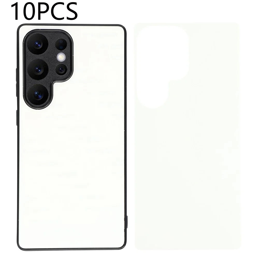 10Pcs for Samsung Galaxy S26 Ultra Magnetic Case TPU + PC Heat Transfer Printing DIY Phone Cover with Matte PET Film - White - 1