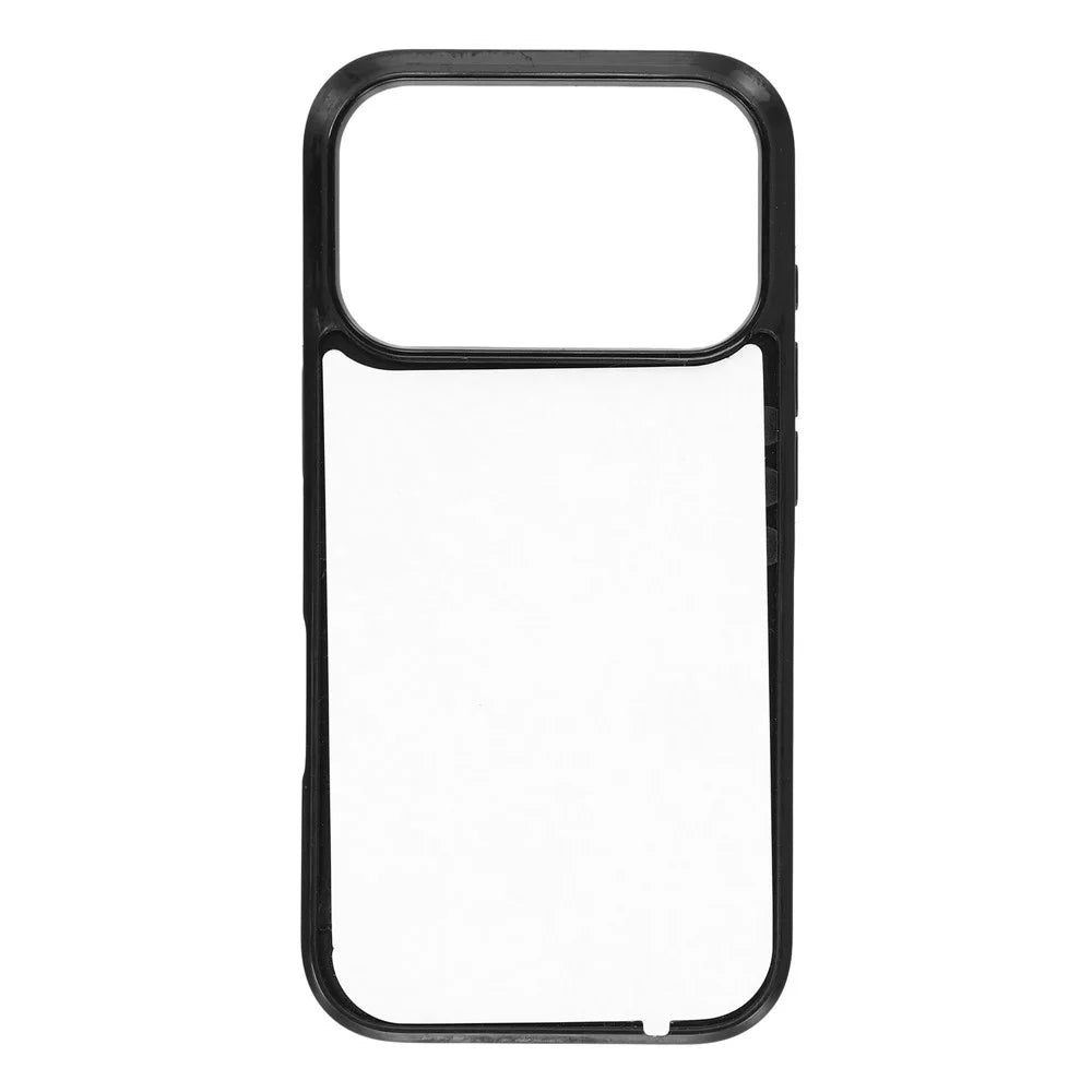 10Pcs for iPhone 17 Pro Case TPU + PC Heat Transfer Printing DIY Phone Cover with Glossy PET Film - White - 2