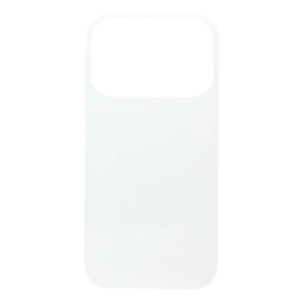 10Pcs for iPhone 17 Pro Magnetic Case TPU + PC Heat Transfer Printing DIY Phone Cover with Glossy PET Film - White - 3