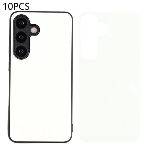 10Pcs for Samsung Galaxy S26 Magnetic Case TPU + PC Heat Transfer Printing DIY Phone Cover with Matte PET Film - White - 1