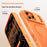 For iPhone 17 Pro Max Magnetic Case Anti-fingerprint Soft-touch Shockproof  TPU + PC Cover - Orange - 4
