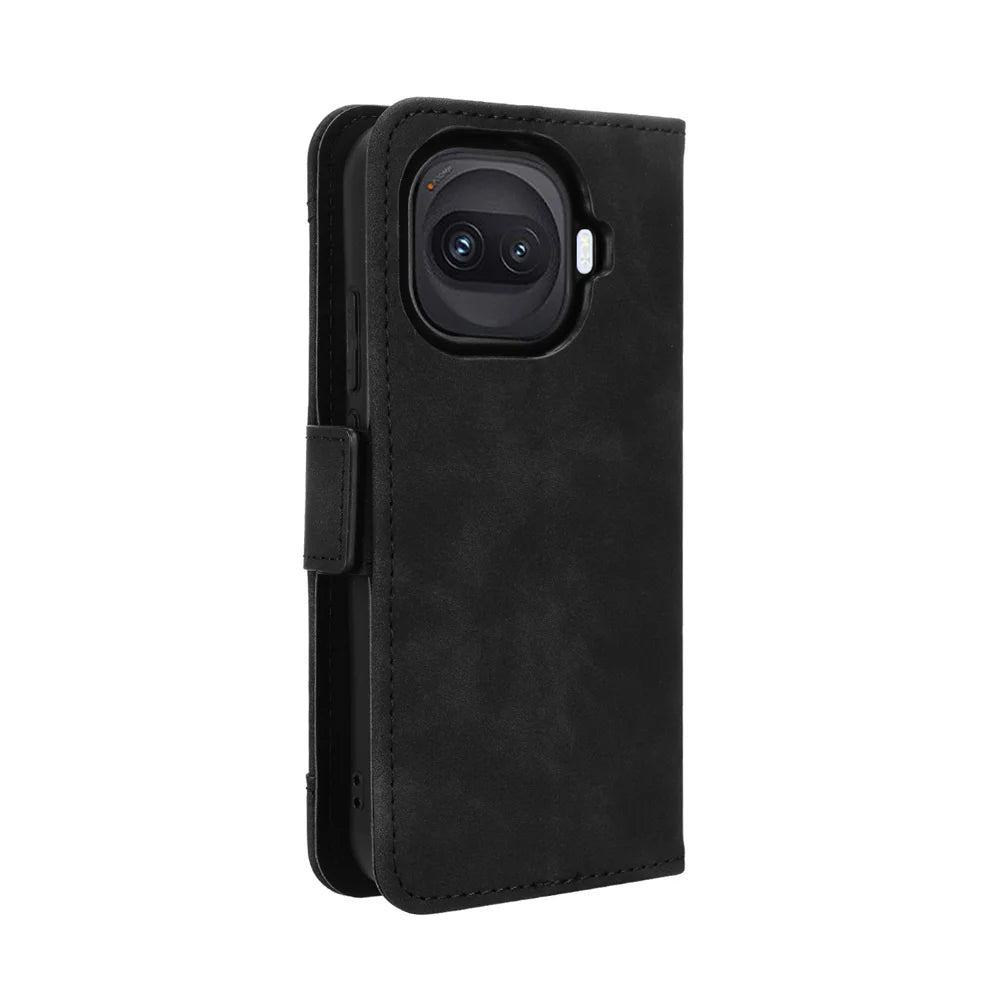 For vivo iQOO 15R / vivo iQOO Z11 Turbo 5G Leather Case Phone Wallet Cover with Multiple Card Slots - Black - 7