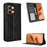 For Infinix Note Edge 5G Leather Case Wallet Stand Retro Texture Phone Cover - Black - 1