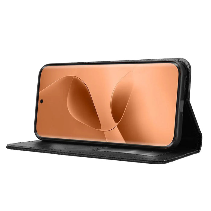 For Infinix Note Edge 5G Leather Case Wallet Stand Retro Texture Phone Cover - Black - 7