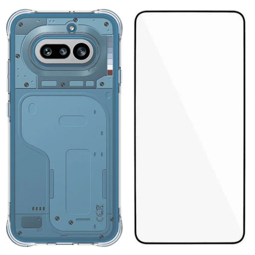 WANLONFENG For Nothing Phone (4a) WL Series Case 2.0mm TPU Phone Cover with Tempered Glass Film - Transparent - 1