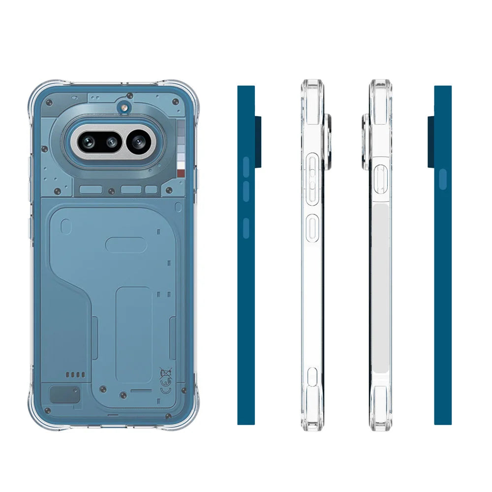 WANLONFENG For Nothing Phone (4a) WL Series Case 2.0mm TPU Phone Cover with Tempered Glass Film - Transparent - 6