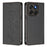 RFID Blocking Case For Motorola Moto G87 5G / G77 5G / G67 5G Case RFID Blocking Wallet Stand Imprinted Cat Pattern Leather Phone Cover - Black - 1