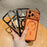 For iPhone 17 Pro Max Magnetic Case with Tempered Glass Screen Protector Lens Kickstand Electroplated Phone Cover Compatible with MagSafe - Orange - 7