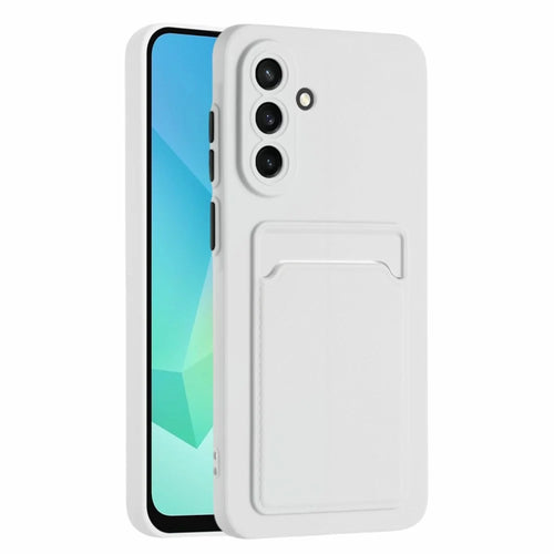 For Samsung Galaxy A18 4G / A17 5G / A17 4G Case Flexible TPU Phone Cover with Back Card Slot - White - 1