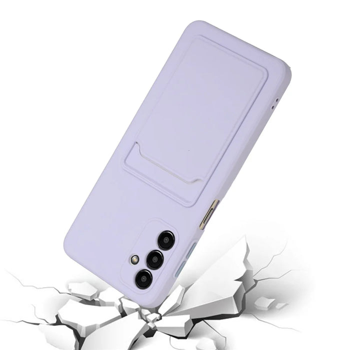 For Samsung Galaxy A26 5G Case Flexible TPU Phone Cover with Back Card Slot - Purple - 5