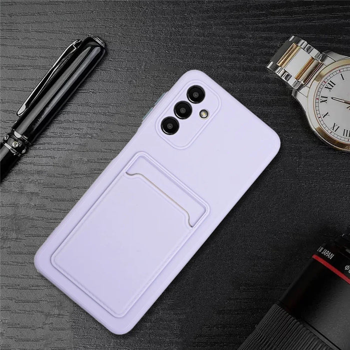 For Samsung Galaxy A26 5G Case Flexible TPU Phone Cover with Back Card Slot - Purple - 7