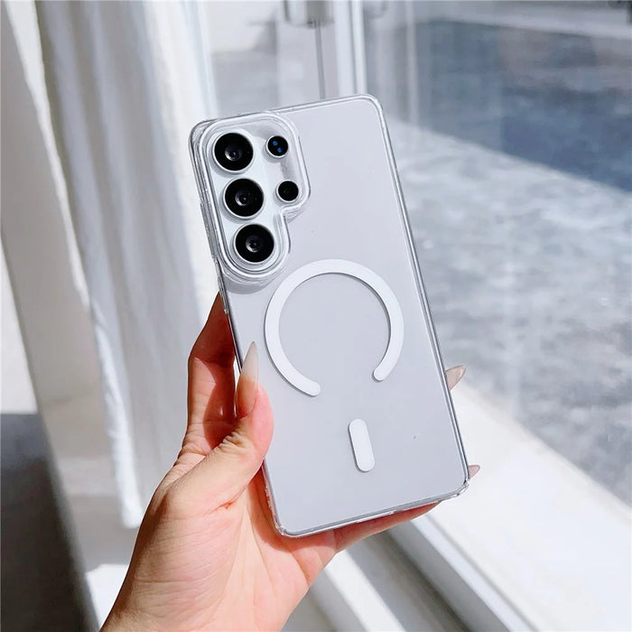 For Samsung Galaxy S26 Ultra Case Compatible with MagSafe Protective TPU + PC Phone Cover - White - 2