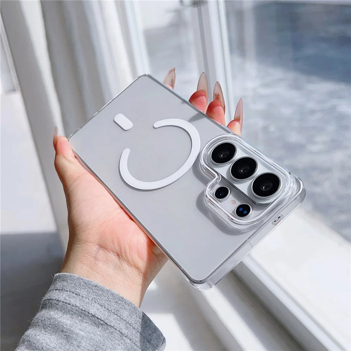 For Samsung Galaxy S26 Ultra Case Compatible with MagSafe Protective TPU + PC Phone Cover - White - 4