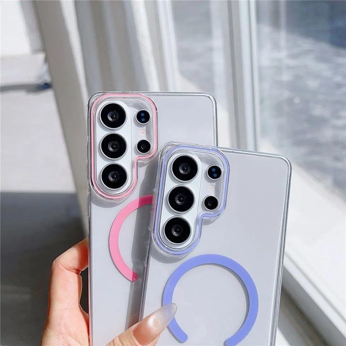 For Samsung Galaxy S26 Ultra Case Compatible with MagSafe Protective TPU + PC Phone Cover - White - 7