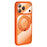 For iPhone 17 Pro Magnetic Phone Case PC TPU Shockproof Protective Cover with 360 Rotary Kickstand - Orange - 1