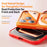 For iPhone 17 Pro Magnetic Phone Case PC TPU Shockproof Protective Cover with 360 Rotary Kickstand - Orange - 6