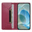 For Realme C100 5G / C83 5G Wallet Stand Case Line Splicing TPU PU Leather Phone Cover - Red - 2