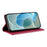 For Realme C100 5G / C83 5G Wallet Stand Case Line Splicing TPU PU Leather Phone Cover - Red - 3
