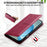 For Realme C100 5G / C83 5G Wallet Stand Case Line Splicing TPU PU Leather Phone Cover - Red - 4