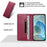 For Realme C100 5G / C83 5G Wallet Stand Case Line Splicing TPU PU Leather Phone Cover - Red - 5