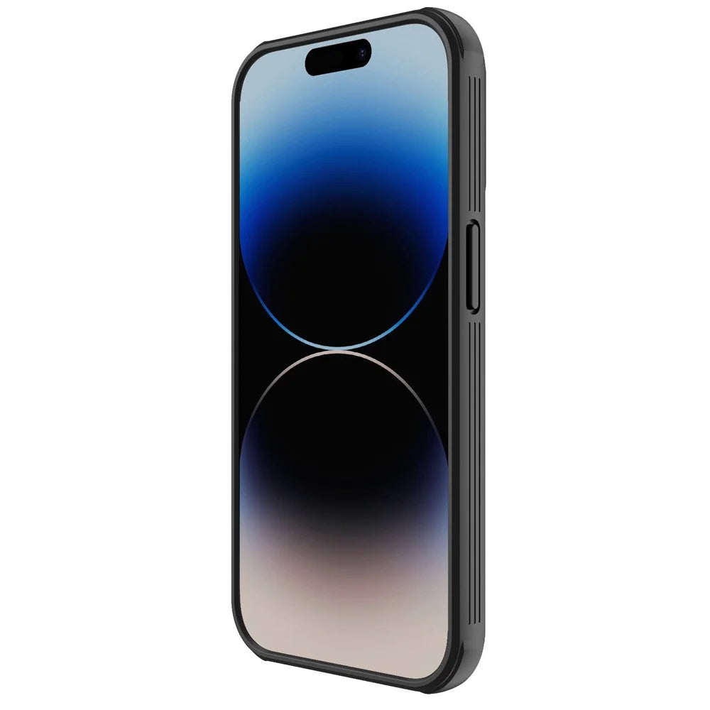NILLKIN CamShield S Magnetic Case for iPhone 14 Pro Max, Hard PC Soft TPU Slide Lens Protection Shockproof Cover - Black - 4
