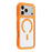 For iPhone 18 Pro / 17 Pro Magnetic Case TPU Clear Acrylic Detachable 2 in 1 Protective Phone Cover - Orange - 1