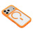 For iPhone 18 Pro / 17 Pro Magnetic Case TPU Clear Acrylic Detachable 2 in 1 Protective Phone Cover - Orange - 4