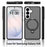 For Samsung Galaxy S26 Magnetic Case Rotary Kickstand PC + TPU Shockproof Phone Cover - Black - 7