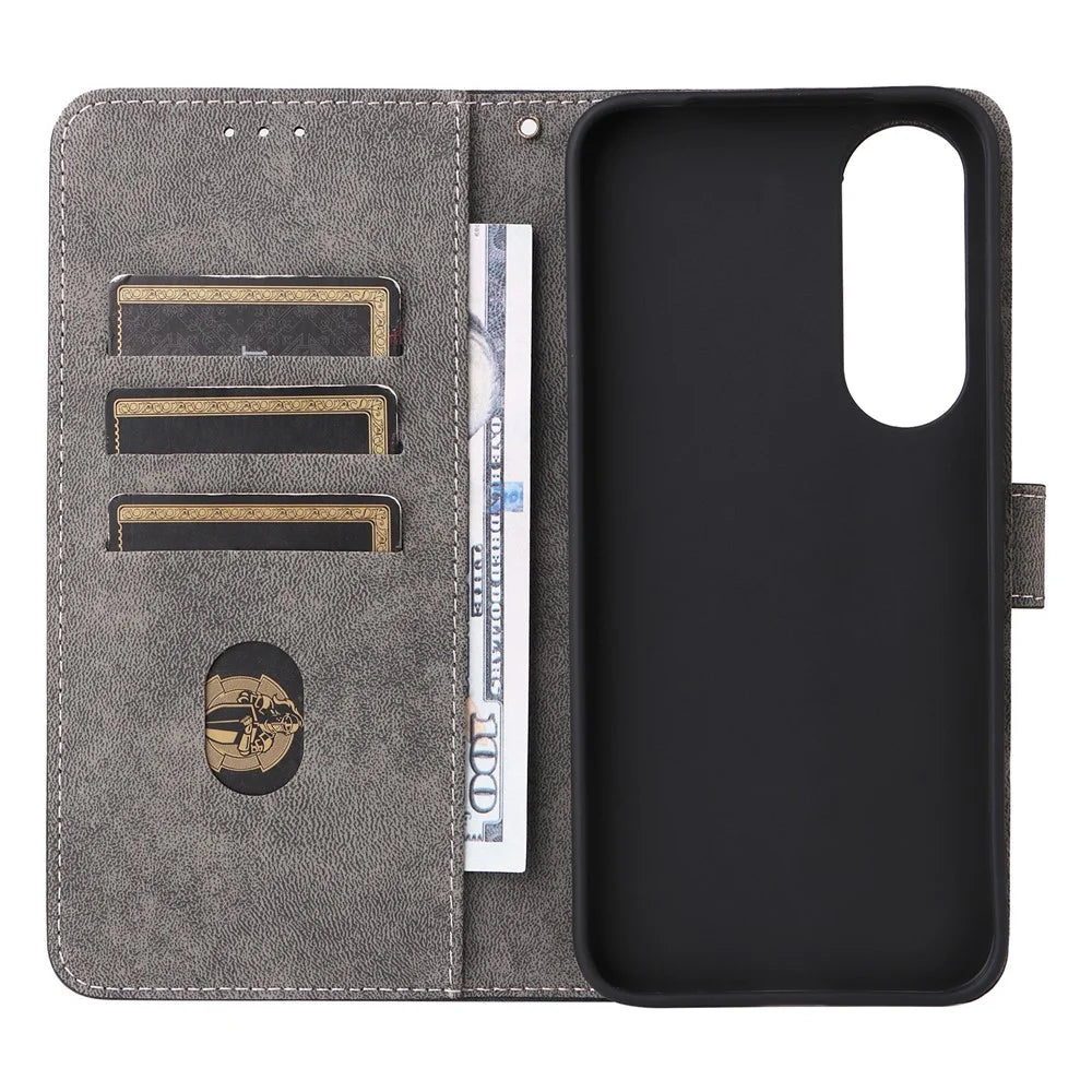 For vivo V70 FE 5G Case Wallet RFID Blocking PU Leather Phone Cover Stand with Strap - Black - 3
