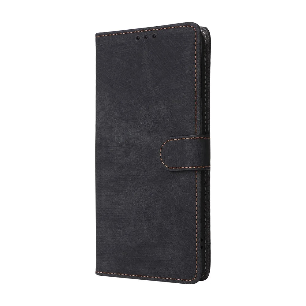 For vivo Y05 4G / Y11d 4G / Y21 5G (2026) Case Wallet RFID Blocking PU Leather Phone Cover Stand with Strap - Black - 7