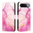 For Realme 16 5G Case with Strap Marble Pattern Leather Phone Cover Card Holder - Pink / Purple / Gold LS001 - 1