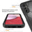 For Samsung Galaxy A14 5G / A14 4G Hard Acrylic + PC + Soft TPU Phone Case Bump Proof Clear Back Cover - Black - 3