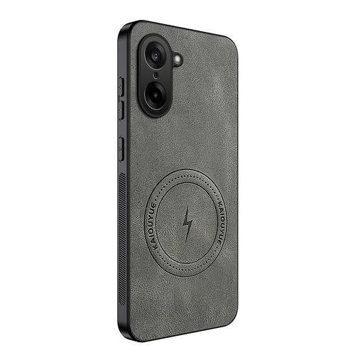 WANLONFENG For OnePlus Ace 5 Racing 5G / OnePlus Nord CE5 5G SD1 Series Magnetic Case Nappa Texture PC TPU Phone Cover - Grey - 1