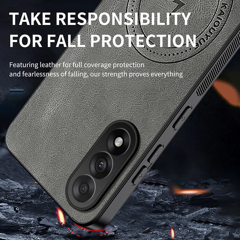 WANLONFENG For OnePlus Nord 5 5G / OnePlus Ace 5 Ultra 5G SD1 Series Magnetic Case Nappa Texture PC TPU Phone Cover - Grey - 4