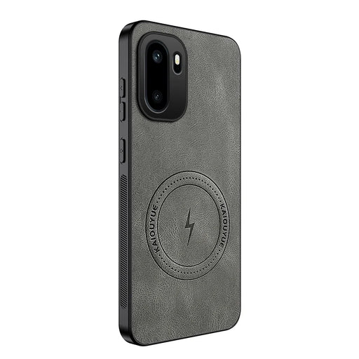 WANLONFENG For OnePlus Ace 6 5G / OnePlus Ace 6T 5G / OnePlus 15R 5G SD1 Series Magnetic Case Nappa Texture PC TPU Phone Cover - Grey - 1