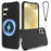 For Samsung Galaxy S26+ Magnetic Case Ripple Texture Liquid Silicone Protective Cover with Strap - Black - 1