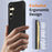 For Samsung Galaxy S26+ Magnetic Case Ripple Texture Liquid Silicone Protective Cover with Strap - Black - 3