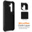 For Samsung Galaxy S26+ Magnetic Case Ripple Texture Liquid Silicone Protective Cover with Strap - Black - 6