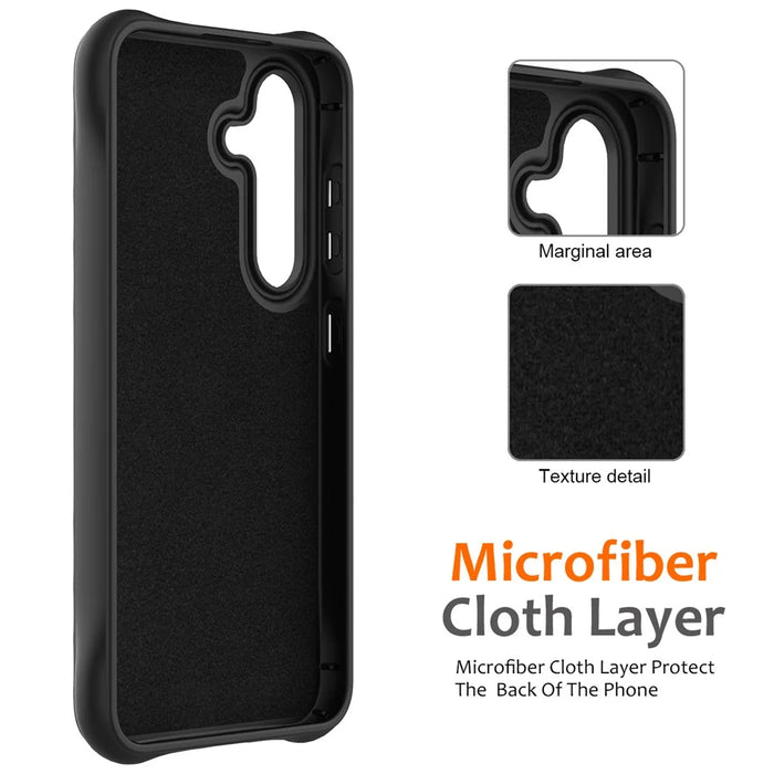 For Samsung Galaxy S26+ Magnetic Case Ripple Texture Liquid Silicone Protective Cover with Strap - Black - 6