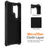 For Samsung Galaxy S26 Ultra Magnetic Case Ripple Texture Liquid Silicone Protective Cover with Strap - Black - 6