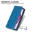 For Realme 16 Pro+ 5G Wallet Case RFID Blocking PU Leather Phone Cover - Blue - 4
